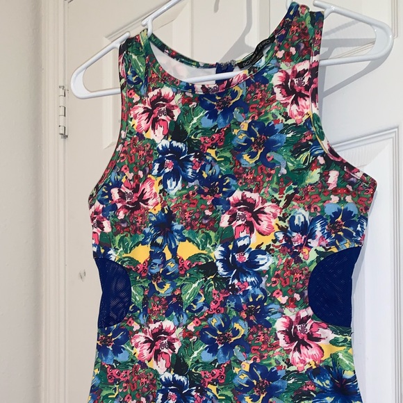 Double Zero Floral Maxi Dress w/ Mesh from Double Zero Brand -Small - Picture 2 of 7